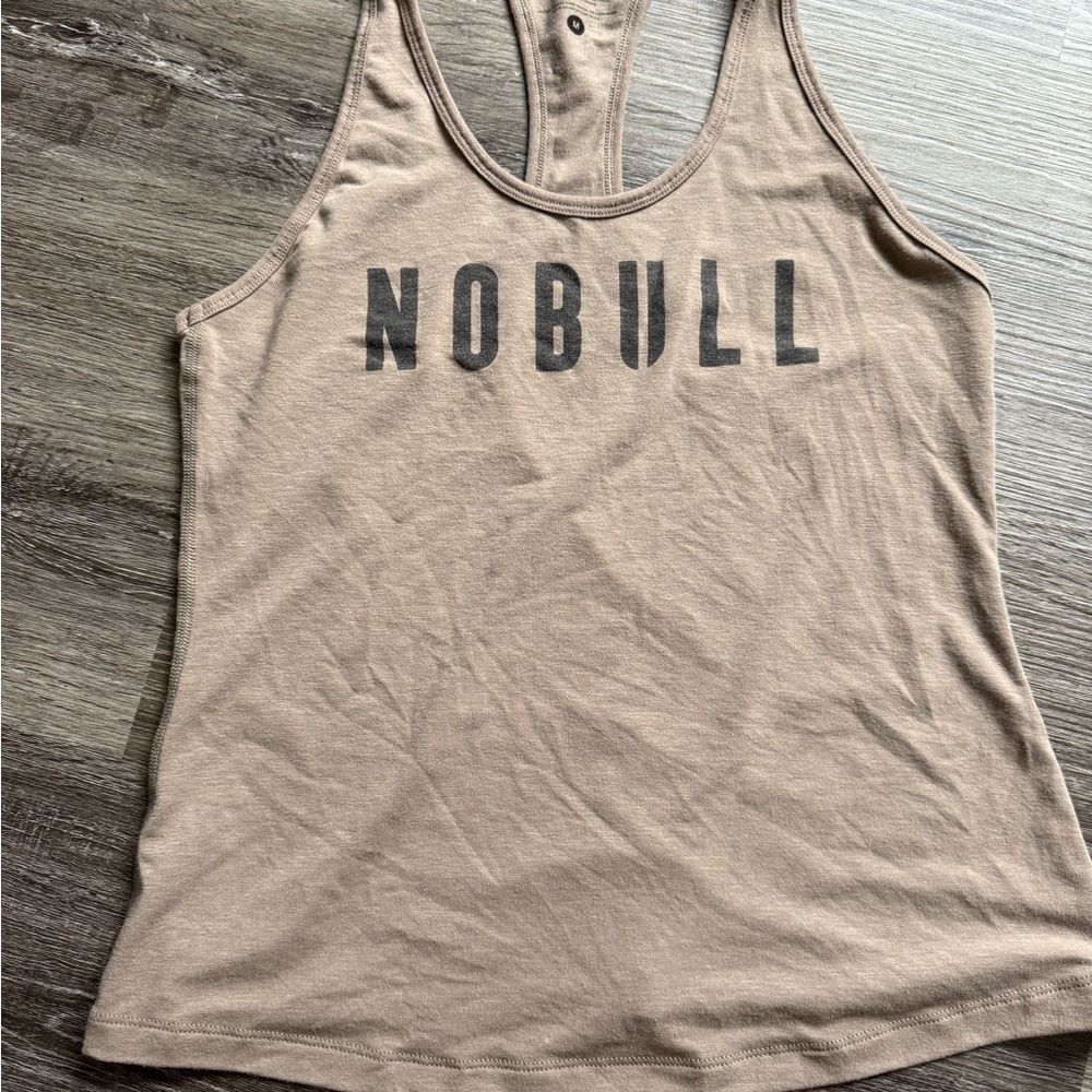 NOBULL Tan Racerback Tank Top Athletic Style